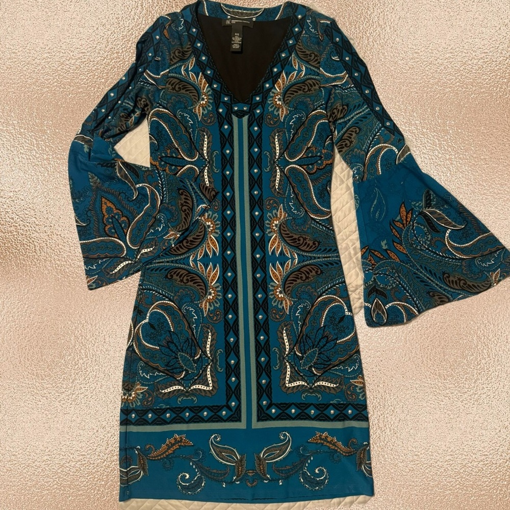 Petite-Small INC dress, dark teal